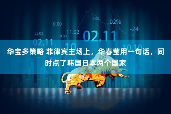 华宝多策略 菲律宾主场上，华春莹用一句话，同时点了韩国日本两个国家